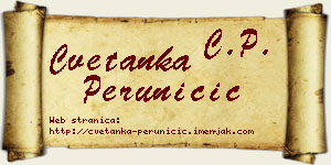 Cvetanka Peruničić vizit kartica